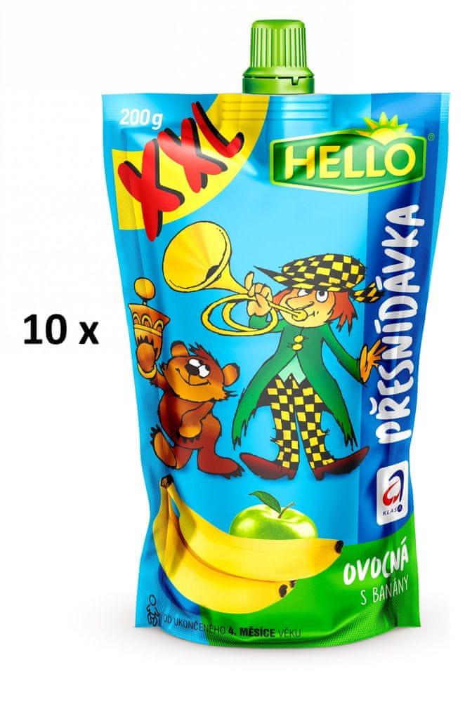 Hello ovocná výživa XXL s banánom 10 x 200 g